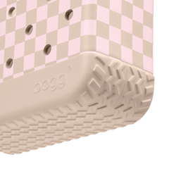 Bitty Bogg Bag - Checkered Linen/ Pink Marshmallow