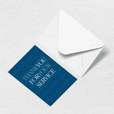 Thank You For Your Service Greeting Card