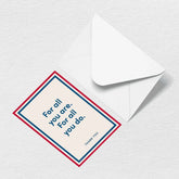 Thank You For All You Do Greeting Card