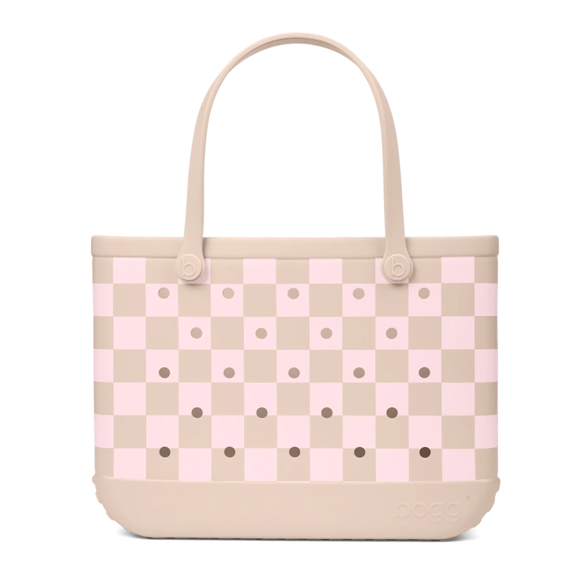 Original Bogg Bag - Checkered Linen/ Pink Marshmallow