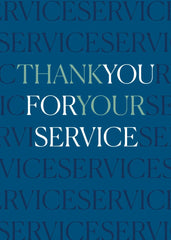 Thank You For Your Service Greeting Card
