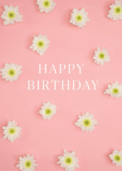 Happy Birthday Flowers Greeting Card