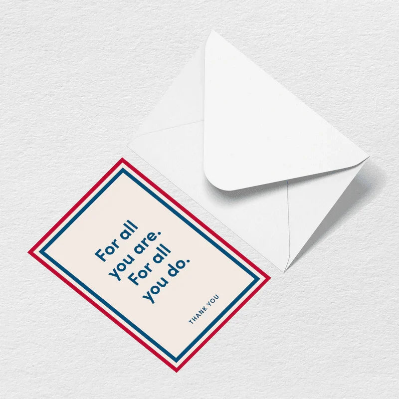Thank You For All You Do Greeting Card